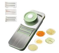 Tagliaverdure multifunzionale, set tritaverdure, affettatrice a mandolina in acciaio inox con scatola di immagazzinaggio della lama, protezione di sicurezza, lame affilate, facile da pulire e comodo