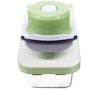 Tagliaverdure Multiuso Manuale in Acciaio Inox e Plastica per Cucina | Affetta e Trita Patate e Uova, Resistenza Elevata, Colore Verde Chiaro, Uso Domestico in Cucina