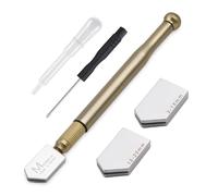 Tagliavetro 3 mm-20 mm, set di 5 utensili per il taglio del vetro migliorato, inclusi 3 testine intercambiabili, oliatore e cacciavite per il taglio di vetro/piastrelle/specchi/mosaici
