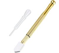 Tagliavetro Professionale Taglia Bottiglie Di Vetro Punta Di Diamante Coltello Strumento Taglierina Finestra Manuale Strumento Tagliavetro Con Punta In Metallo Duro Per Specchi E Vetro 16.5cm