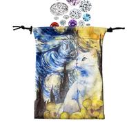 Taglie di tarocchi, tavoloncini, sacchetti di tarocchi | Borsa di stoccaggio Culleging per 13x18 cm,Custodia di protezione del mazzo per i mazzi Oracle, si adatta alla maggior parte delle carte da dei