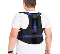 Taglie Forti 4XL 5XL Correttore Posturale Completamente Regolabile Tutore Schiena Uomo Donna Raddrizza Spalle Cintura Di Supporto Lombare Studenti Adolescenti Scoliosi(4XL)