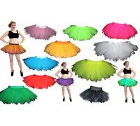 Taglie Forti Neon Angel Strega Nero Viola Rosa 7 Strati a Punta Tutu 16 - 20