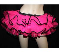 Taglie Forti Neon UV Rosa Verde Rosso Nero Burlesque Pavone Tutu Gonne 16-22
