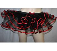 Taglie Forti Neon UV Rosa Verde Rosso Nero Burlesque Pavone Tutu Gonne 16-22