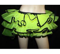 Taglie Forti Neon UV Rosa Verde Rosso Nero Burlesque Pavone Tutu Gonne 16-22