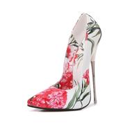 Taglie Forti Tacchi Ultra-Alti per Donne/Uomini/Unisex - Décolleté a Punta Discoteca Pole Dance Cabaret Performance Scarpe,Bianca,44 EU