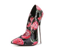 Taglie Forti Tacchi Ultra-Alti per Donne/Uomini/Unisex - Décolleté a Punta Discoteca Pole Dance Cabaret Performance Scarpe,Nero,43 EU