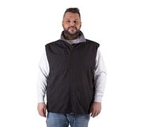 taglie forti uomo Gilet Smanicato Impermeabile Anti Vento Oversize (5XL, Nero)