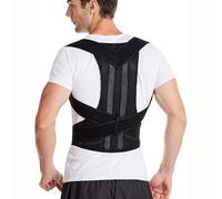 Taglie Forti XS-5XL Correttore Posturale Regolabile Per Scoliosi Corsetto Per La Schiena Uomo Donna Reggischiena Supporto Per Spalle, Collo E Clavicola Corsetto Lombare(Black,3XL)