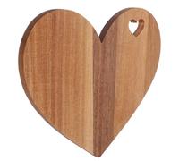 Tagliere a Cuore in Legno Marrone, 30,5x25,6x1,5cm | Formaggi e Antipasti, Superficie Liscia Texture Naturale, Stile Romantico per Feste e Regali
