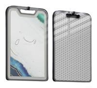 Tagliere a doppia faccia in acciaio inox con bordi testurizzati e bordi in gomma per stabilità, superfici separate per cibi crudi e cotti, antimicrobico e resistente