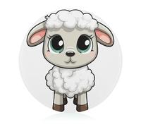 Tagliere a forma di agnello, rotondo in vetro temperato, unico tagliere da cucina per pizza, verdura, frutta, formaggio e salumi