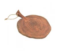 TAGLIERE a servire LEGNO NATURALE con manico CM.47X33X2,5h CORDA juta