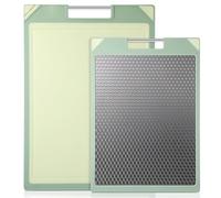 Tagliere Acciaio Inox 1 pz tagliere bifacciale for cucina in acciaio inox for carne, frutti di mare, frutta, verdura(2,18"L x 12"W)