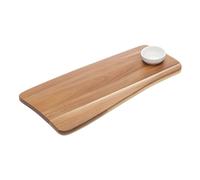 Tagliere Aperitivo Acacia con Ciotola Salse Melamina 49,7x24,2x1,5 cm Leone