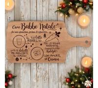 Tagliere Babbo Natale Personalizzato - Vassoio Natale per Biscotti, Latte e Carote per Renne, Decorazione Natalizia Incisa, Idea Regalo Magica per bambini la Vigilia di Natale
