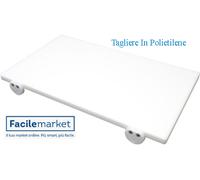 Tagliere Bianco Con Fermi 50X30X2 Made in Italy