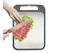 Tagliere carne - Tagliere in acciaio inossidabile | Tagliere a doppia faccia con area di macinazione 'aglio, area di macinazione unica 'aglio, tavola di preparazione