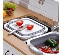 TAGLIERE CESTELLO RECIPIENTE PIEGHEVOLE MULTIFUNZIONE 3 IN 1 PER FRUTTA VERDURA