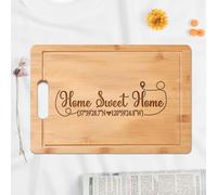 Tagliere con incisione "Home Sweet Home" per inaugurazione della casa, chiusura di un agente immobiliare o idea regalo per la prima volta