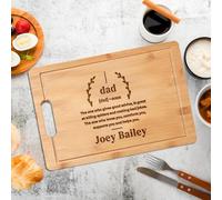 Tagliere con incisione personalizzata, regalo di Natale o di compleanno per papà, miglior regalo di papà da parte di figlia e figlio, tagliere in bambù con incisione unica, regalo per la festa del
