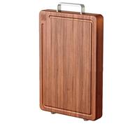 tagliere， con manico in metallo scanalatura for il succo e tagliere spesso da macellaio dal design reversibile for formaggi salumi(40x28cm)