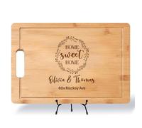 Tagliere con nome personalizzato per la nuova casa, regalo di inaugurazione della casa personalizzato per coppie, amici, vicini, decorazione per la casa e la cucina