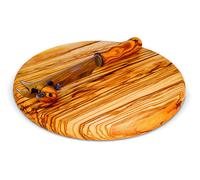 TAGLIERE CON TOPO in legno d'olivo