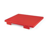 Tagliere Cucina Haccp Rosso con Fermi 50x30x2 cm - MC Ristorazione - Carne