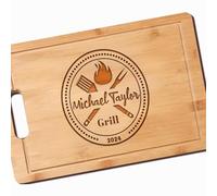Tagliere da barbecue personalizzato per uomo, regalo personalizzato per la festa del papà, compleanno, Natale, maestri del barbecue, appassionati di grigliate e chef