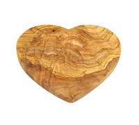 Tagliere Da Colazione A Forma Di Cuore 22 X 20 Cm In Legno Di Olivo