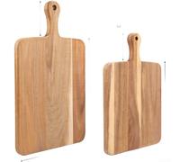 Tagliere da cucina a doppio lato realizzato in legno di acacia con caratteristiche naturali e stile moderno minimalista per la preparazione degli alimenti (41,5 x 24,5 x 1,5 cm)