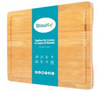 Tagliere da Cucina in Legno di Bambù con Scanalatura per Succhi (38x25cm) - Tagliere in Legno di Bamboo Professionale per Carni, Verdure, Formaggi, Aperitivo o Pane - Vassoio da Portata