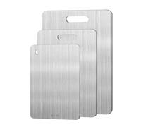 Tagliere Da Cucina Inossidabile 3 Pcs Stainless Steel Chopping Boards for Kitchen Double Sided Edge Thick Board for Home