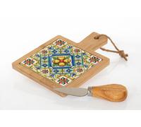 Tagliere da cucina piccolo con piastrella mediterraneo