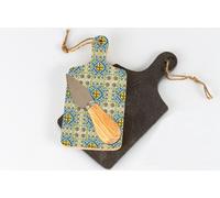 Tagliere da cucina set 2 pezzi decorato e con ardesia