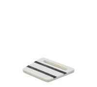 Tagliere da portata quadrato Nira in marmo bianco e nero