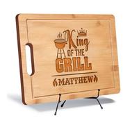 Tagliere da uomo personalizzato King of the Grill, regalo personalizzato per la festa del papà per papà, nonno, figlio, regalo unico per barbecue per compleanno o Natale