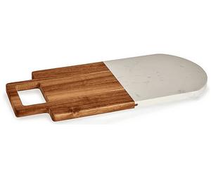 Tagliere DAM DM78372C01M2 - legno e marmo, manico ergonomico, alta resistenza