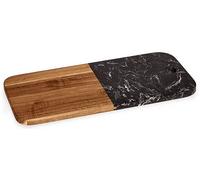 Tagliere DAM DM78375C00M2 - legno di acacia e marmo nero, design resistente, 38x18x1,5 cm