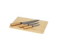 Tagliere DAM DM90943C41 - in bambù con 3 coltelli per formaggio, design funzionale