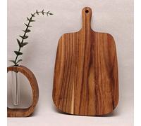 Tagliere decorativo in legno di acacia con manico per verdure, bistecche,
