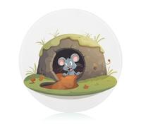 Tagliere di vetro temperato, mouse nel bordo di taglio di vetro della stampa del foro Tagliere di viaggio Tagliere di verdure