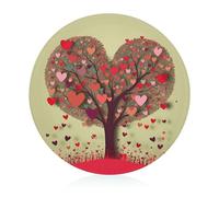 Tagliere di vetro temperato, Tagliere di vetro della stampa dell'albero del cuore Tagliere di viaggio Tagliere di verdure