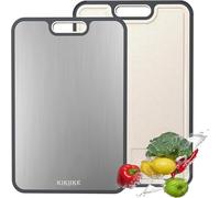 Tagliere double face in titanio con paglia di grano PP - per uso alimentare, antiaderente, durevole e facile da pulire (grande)