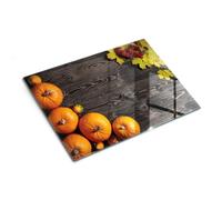 Tagliere e piastra di protezione in vetro 40x30 cm Zucca Legno | Ripiano | Supporto | Base | Vassoio | Paraspruzzi | Struttura | Copertura | Salvatavola | Elemento | Aiuto