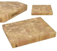 TAGLIERE END GRAIN BLOK in rovere oliato 32x24x4 LOGO