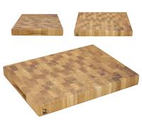 TAGLIERE END GRAIN BLOK in rovere oliato 40x30x4 LOGO