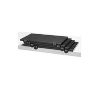 Tagliere EUROCEPPI in Polietilene 40x30x2 cm nero con 2 Fermi Antiscivolo marroni